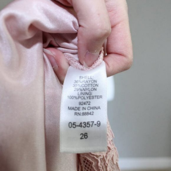 Ellos Lace Tea Above the Knee Length Dress Pink 26 - Picture 8 of 10